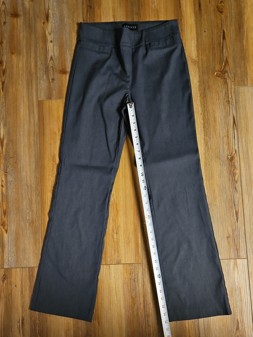 Grey Stretch Dress Pants - Adjustable Waistband